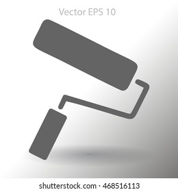 roller painting vector illustration