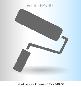 roller painting vector illustration