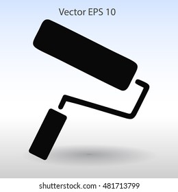 roller painting vector illustration