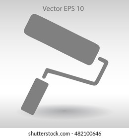 roller painting vector illustration