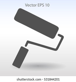 roller painting vector illustration