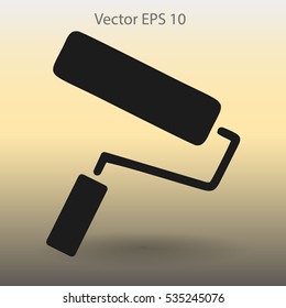 roller painting vector illustration