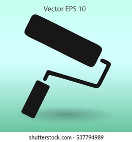 roller painting vector illustration