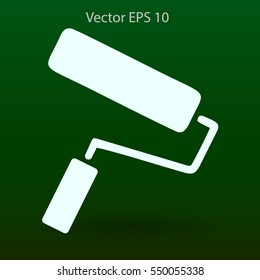 roller painting vector illustration