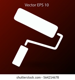 roller painting vector illustration