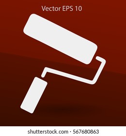 roller painting vector illustration