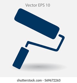 roller painting vector illustration