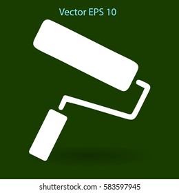 roller painting vector illustration