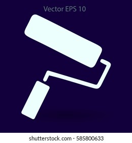 roller painting vector illustration