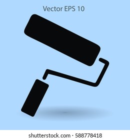 roller painting vector illustration