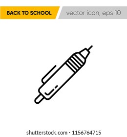 Roller pen. School supplies icon, eps 10. Back to school.