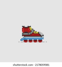 zapato de rodillo en estilo de arte de píxel