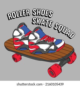 ROLLER SHOES SKATE SQUAD VECTOR