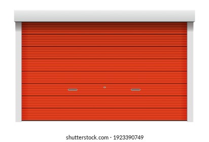 Roller shutter door vector illustration ( red )