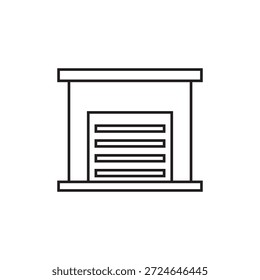 Icono de obturador de rodillos Ilustración Elemento Diseño
