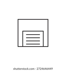 Icono de obturador de rodillos Ilustración Elemento Diseño