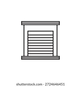 Icono de obturador de rodillos Ilustración Elemento Diseño