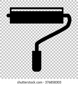 Roller sign. Flat style icon on transparent background