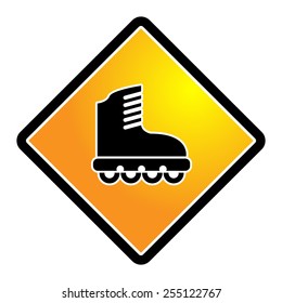 Roller sign, vector illustration