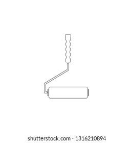 roller. simple flat vector icon illustration. outline line symbol - editable stroke
