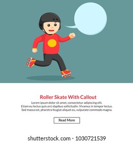 Roller Skate With Callout Job Information