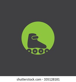 roller skate cut identity template icon design element