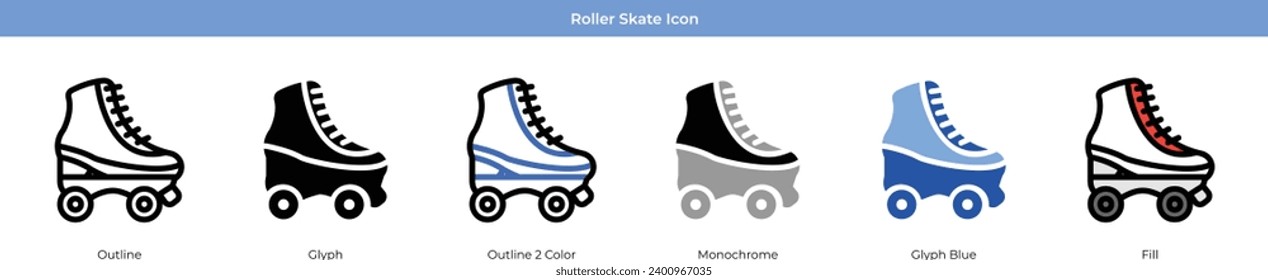 Roller Skate Fitness Vector Icon
