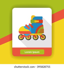 roller skate flat icon