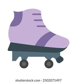 Roller Skate Flat Icon Design For Personal nad Commercial Use