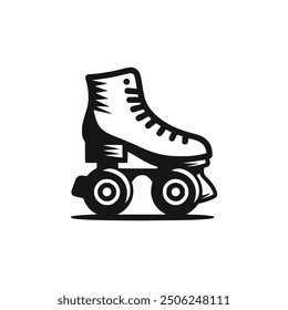 roller skate fun sport logo vector illustration template design