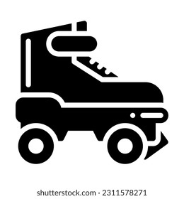 roller skate glyph style icon, vector icon can be used for mobile, ui, web