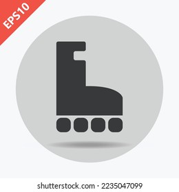 Roller skate icon design vector flat modern isolated illustration