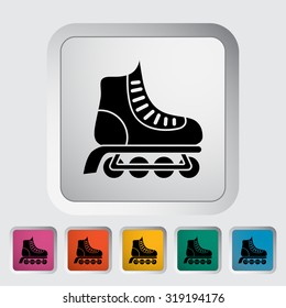 Roller skate icon. Flat vector related icon for web and mobile applications. It can be used as - logo, pictogram, icon, infographic element. Vector Illustration. 