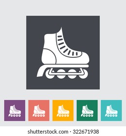 Roller skate icon. Flat vector related icon for web and mobile applications. It can be used as - logo, pictogram, icon, infographic element. Vector Illustration. 