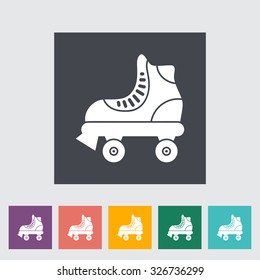 Roller skate icon. Flat vector related icon for web and mobile applications. It can be used as - logo, pictogram, icon, infographic element. Vector Illustration. 