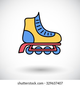 Roller skate icon. Flat vector related icon for web and mobile applications. It can be used as - logo, pictogram, icon, infographic element. Vector Illustration. 