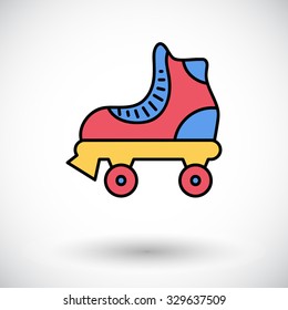 Roller skate icon. Flat vector related icon for web and mobile applications. It can be used as - logo, pictogram, icon, infographic element. Vector Illustration. 