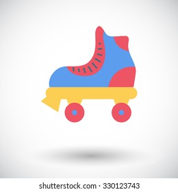 Roller skate icon. Flat vector related icon for web and mobile applications. It can be used as - logo, pictogram, icon, infographic element. Vector Illustration. 