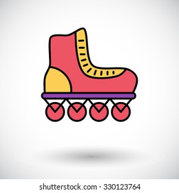 Roller skate icon. Flat vector related icon for web and mobile applications. It can be used as - logo, pictogram, icon, infographic element. Vector Illustration. 