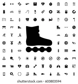 Roller skate icon illustration isolated vector sign symbol. fitness icons vector set.