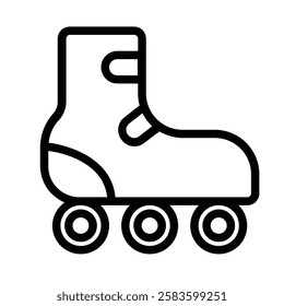 Roller Skate icon illustration in line style. Perfect for website mobile app presentation. Suitable for any user interface and user experience