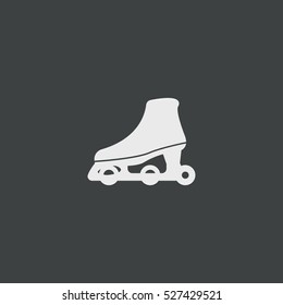 roller skate  icon, isolated, black background