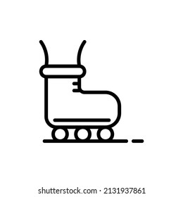  roller skate icon, isolated hobby outline icon with white background, perfect for website, blog, logo, graphic design, social media, UI, mobile app, EPS 10 vector illustration