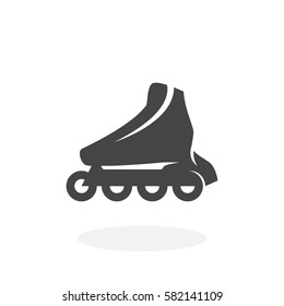 Roller skate icon isolated on white background. Roller skate vector logo. Flat design style. Modern vector pictogram for web graphics - stock vector