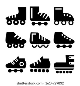 roller skate icon isolated sign symbol vector illustration - Collection of high quality black style vector icons
