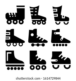 roller skate icon isolated sign symbol vector illustration - Collection of high quality black style vector icons
