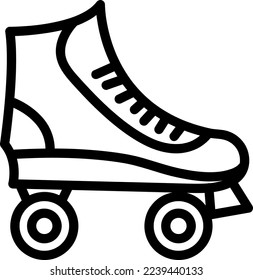 Roller skate icon line symbol. Premium quality isolated rollerskating on white background..eps