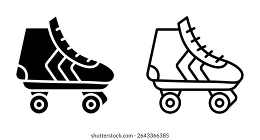 Roller skate icon on white background