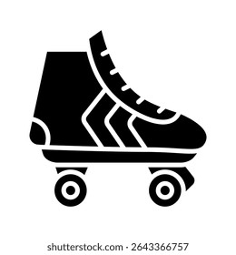 Roller skate icon on white background
