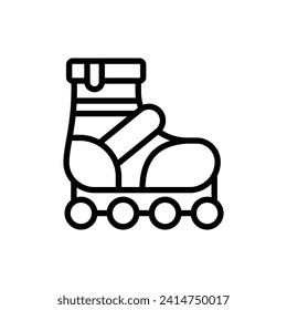 roller skate icon outline style vector design